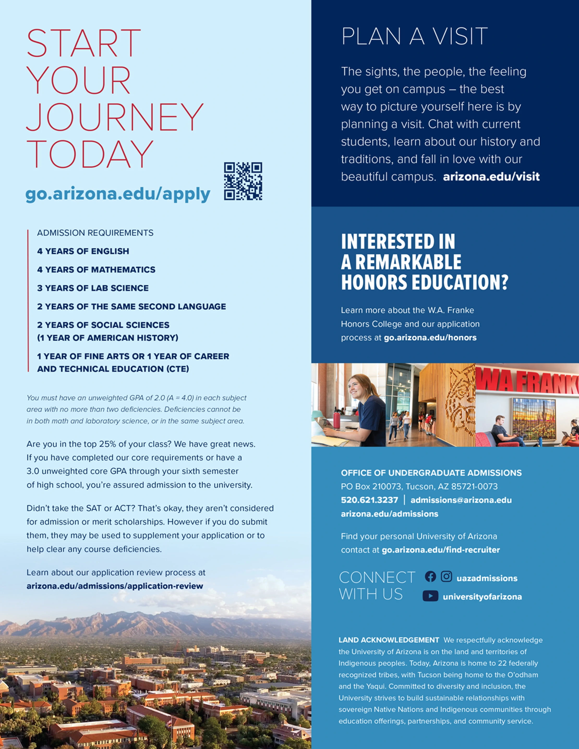 UArizona recruiter fair handout
